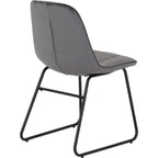 Lukas Dining Chair X2 Per Box - Grey Velvet