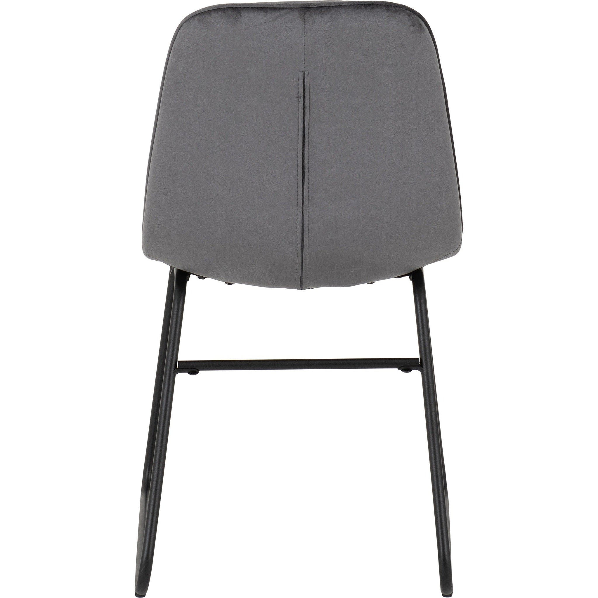 Athens Rect & Lukas Dining Set X4 Chairs - Concrete/Grey Velvet