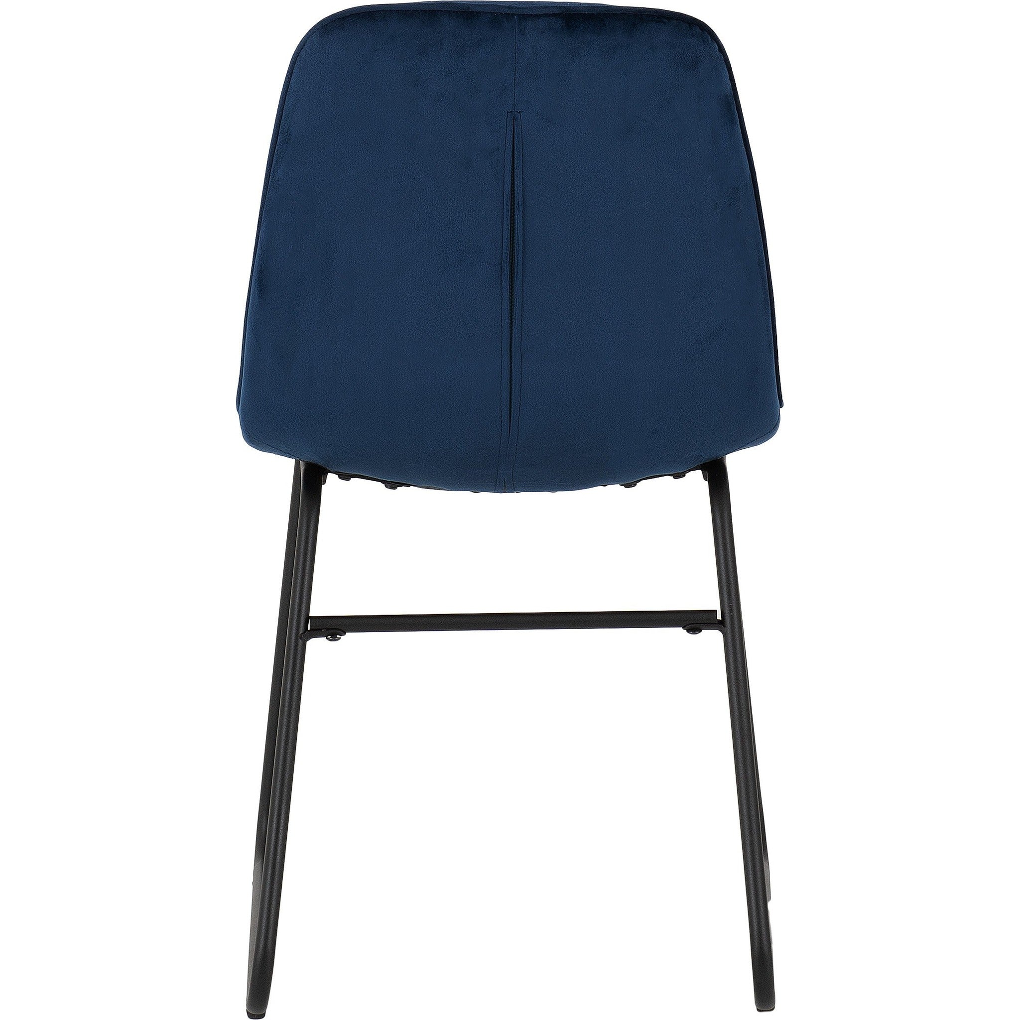 Avery & Lukas Extending Dining Set X4 Chairs - Concrete/Sapphire Blue Velvet
