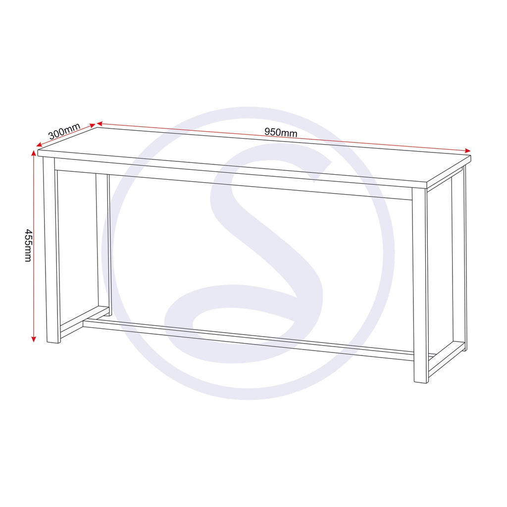 Lincoln 1+2 Dining Bench Set - Sonoma Oak Effect/Black
