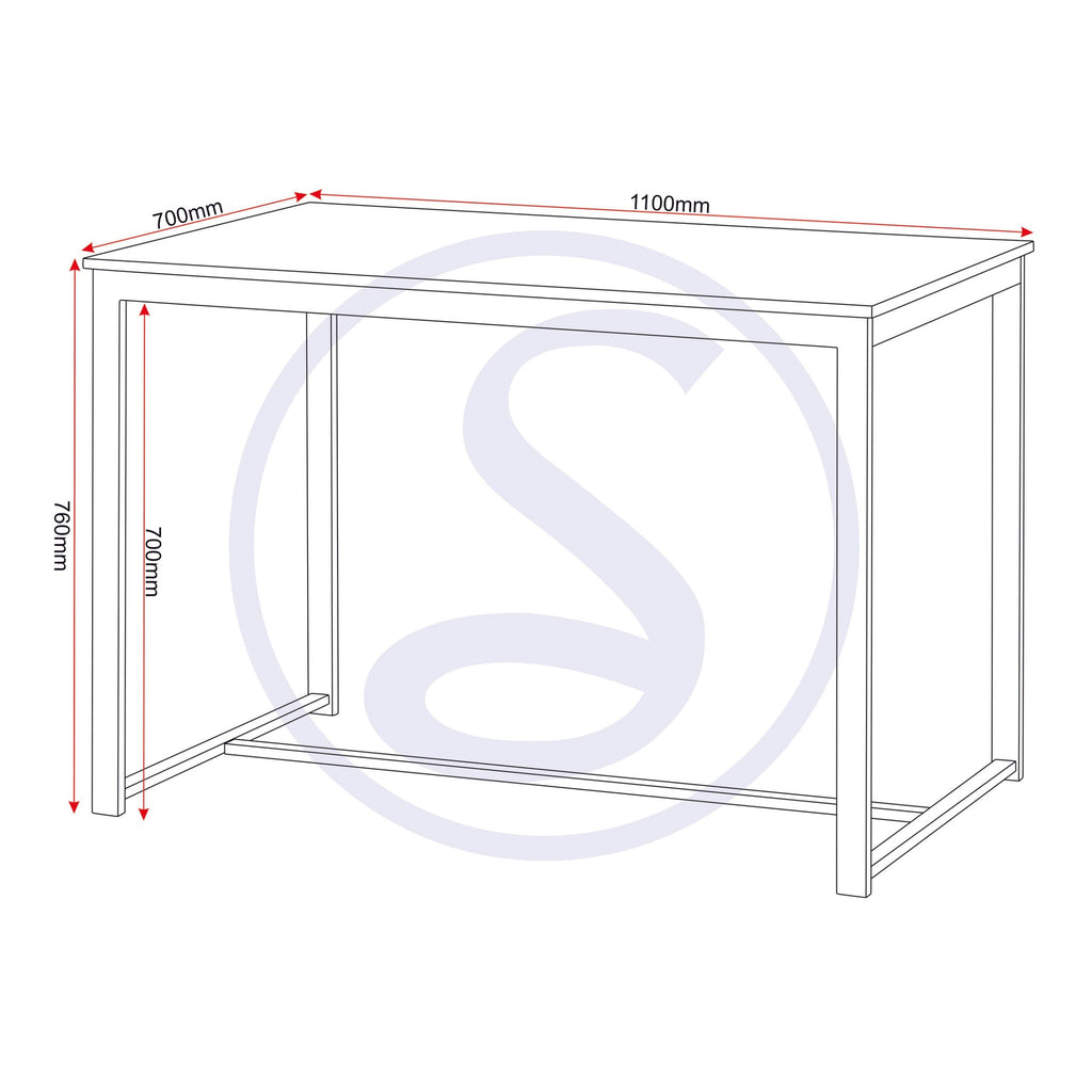 Lincoln 1+2 Dining Bench Set - Stone Effect/Black