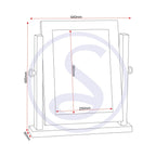 Lisbon Dressing Table Mirror - Black Wood Grain