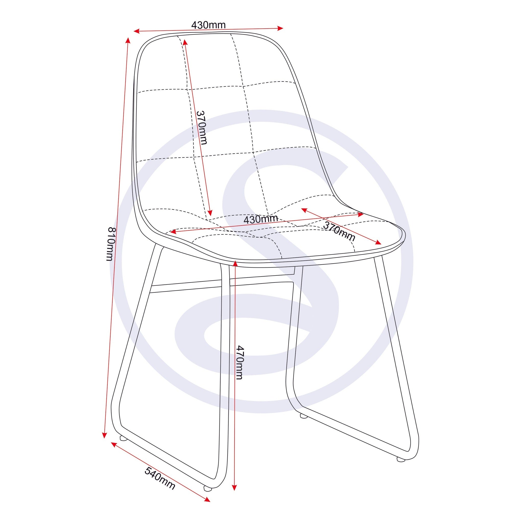 Lukas Dining Chair X2 Per Box - Grey Velvet