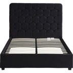 Madison 5' Bed - Black Velvet Fabric