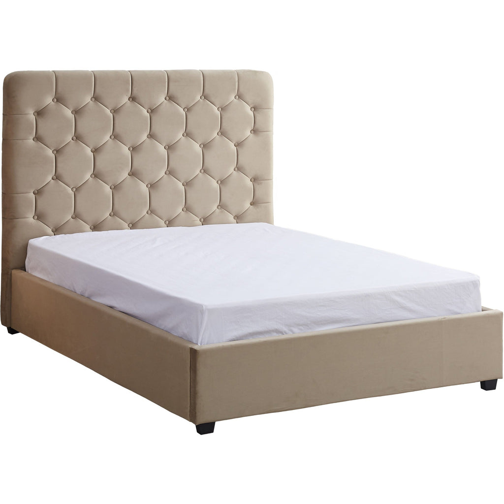 Madison 5' Bed - Fawn Velvet Fabric