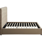 Madison 5' Bed - Fawn Velvet Fabric