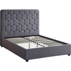 Madison 5' Bed - Grey Velvet Fabric