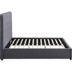 Madison 4'6" Bed - Grey Velvet Fabric