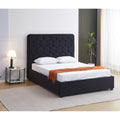 Madison 5' Ottoman Bed - Black Velvet Fabric