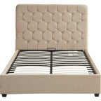 Madison 4'6" Ottoman Bed - Fawn Velvet Fabric