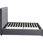 Madison 5' Ottoman Bed - Grey Velvet Fabric