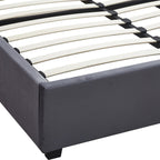 Madison 5' Ottoman Bed - Grey Velvet Fabric