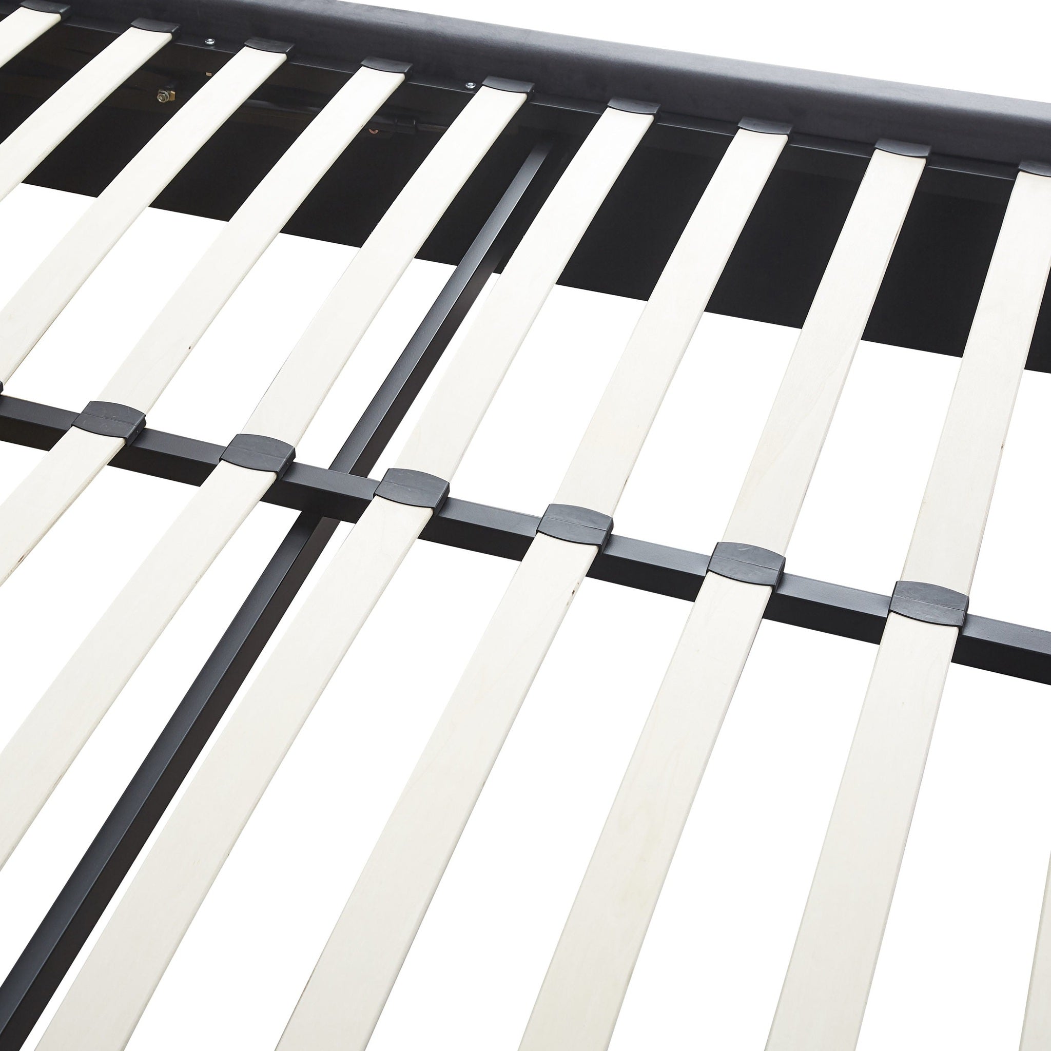 Madison 5' Ottoman Bed - Grey Velvet Fabric