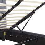 Madison 5' Ottoman Bed - Grey Velvet Fabric