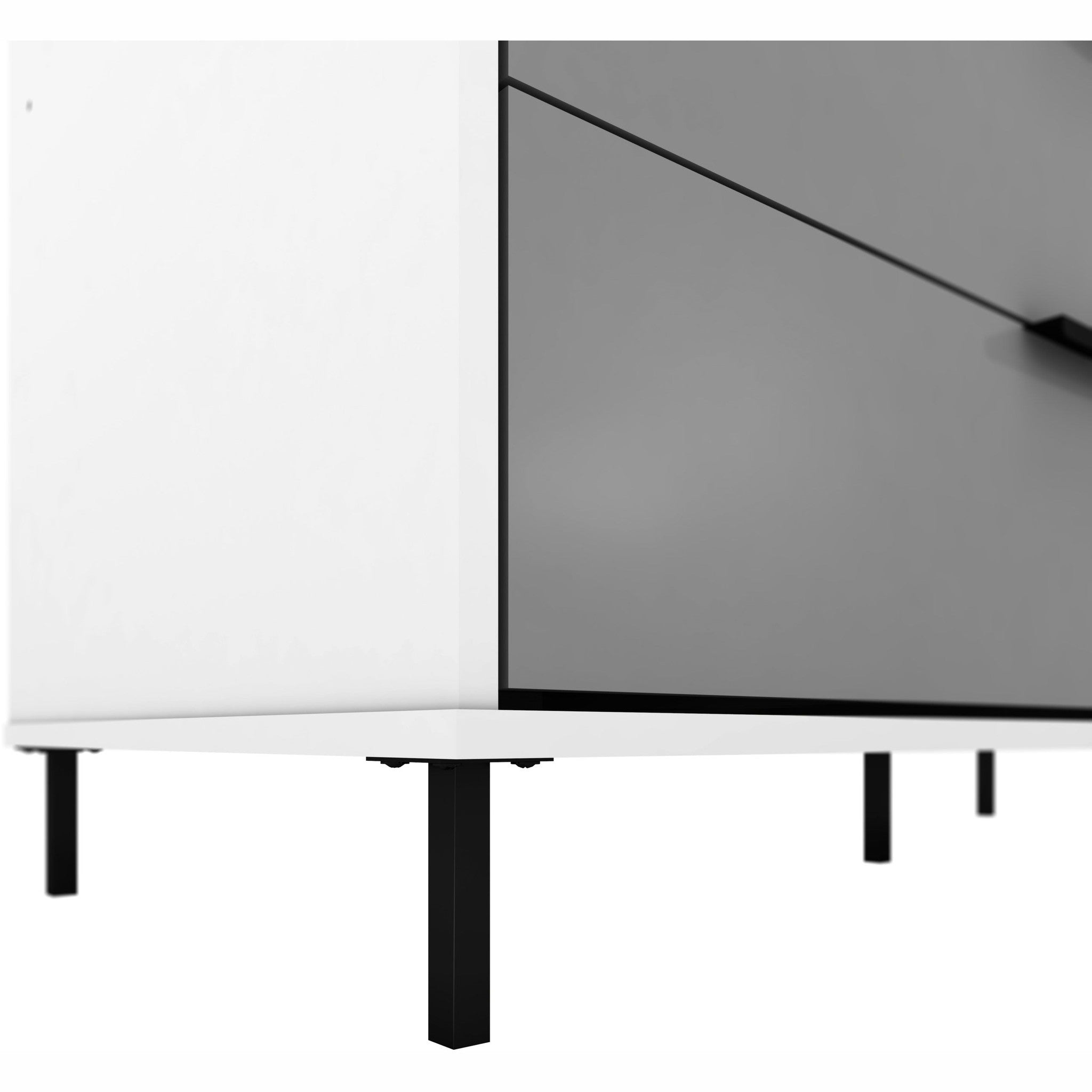 Madrid 3 Door 2 Drawer Wardrobe - Grey/White Gloss