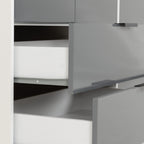 Madrid 3 Door 2 Drawer Wardrobe - Grey/White Gloss