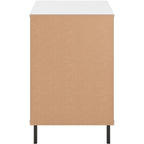 Madrid 3 Drawer Bedside - Grey/White Gloss