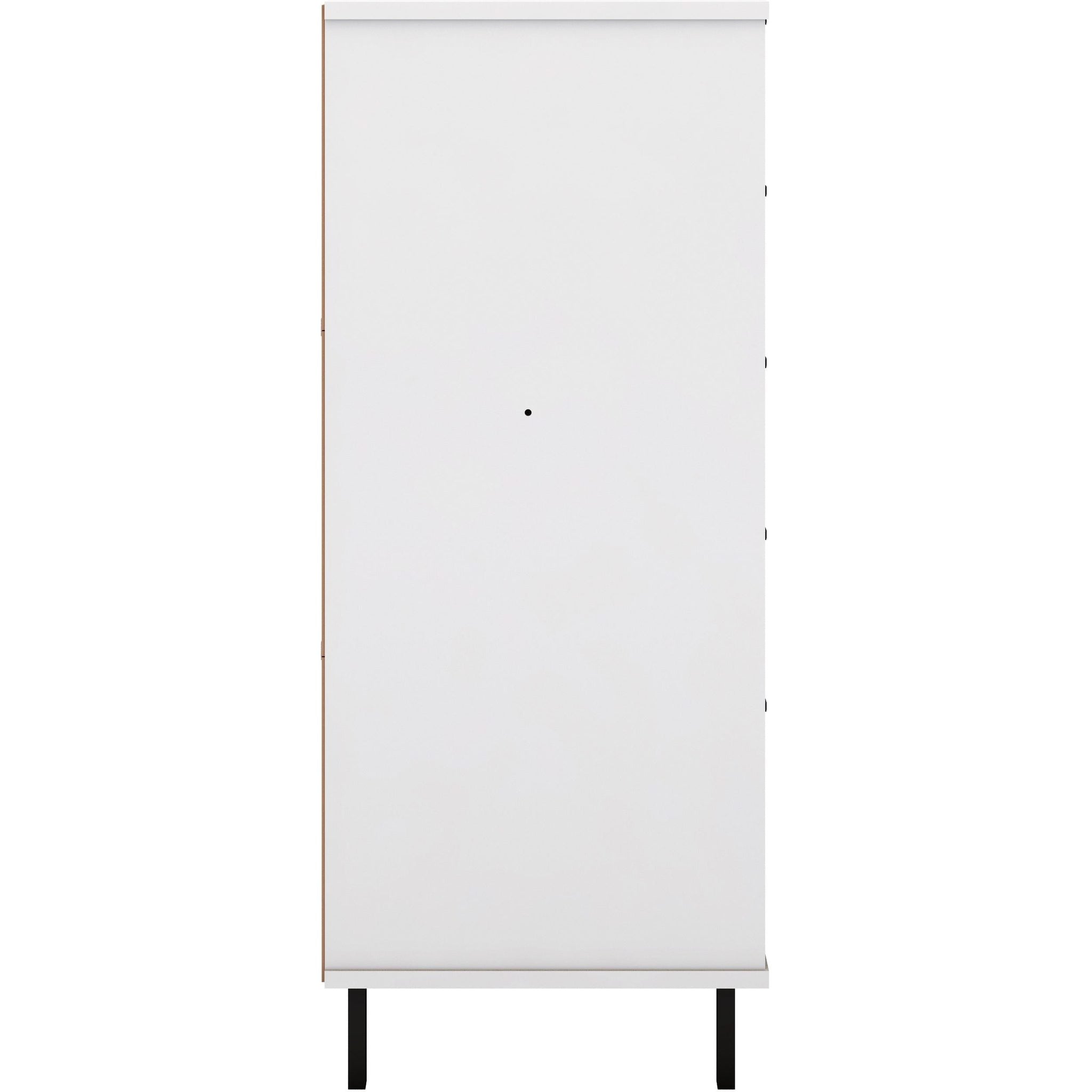 Madrid 5 Drawer Narrow Chest - Grey/White Gloss