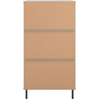 Madrid 5 Drawer Narrow Chest - Grey/White Gloss