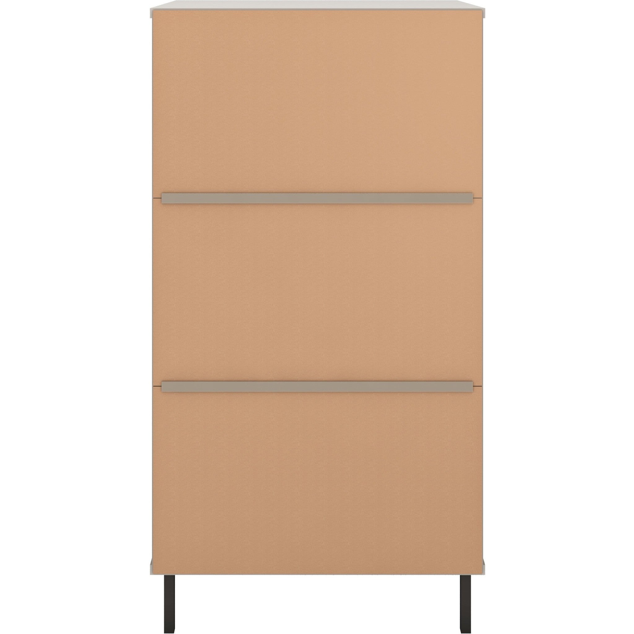 Madrid 5 Drawer Narrow Chest - Grey/White Gloss