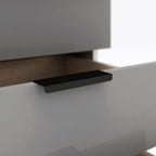 Madrid 5 Drawer Narrow Chest - Grey/White Gloss