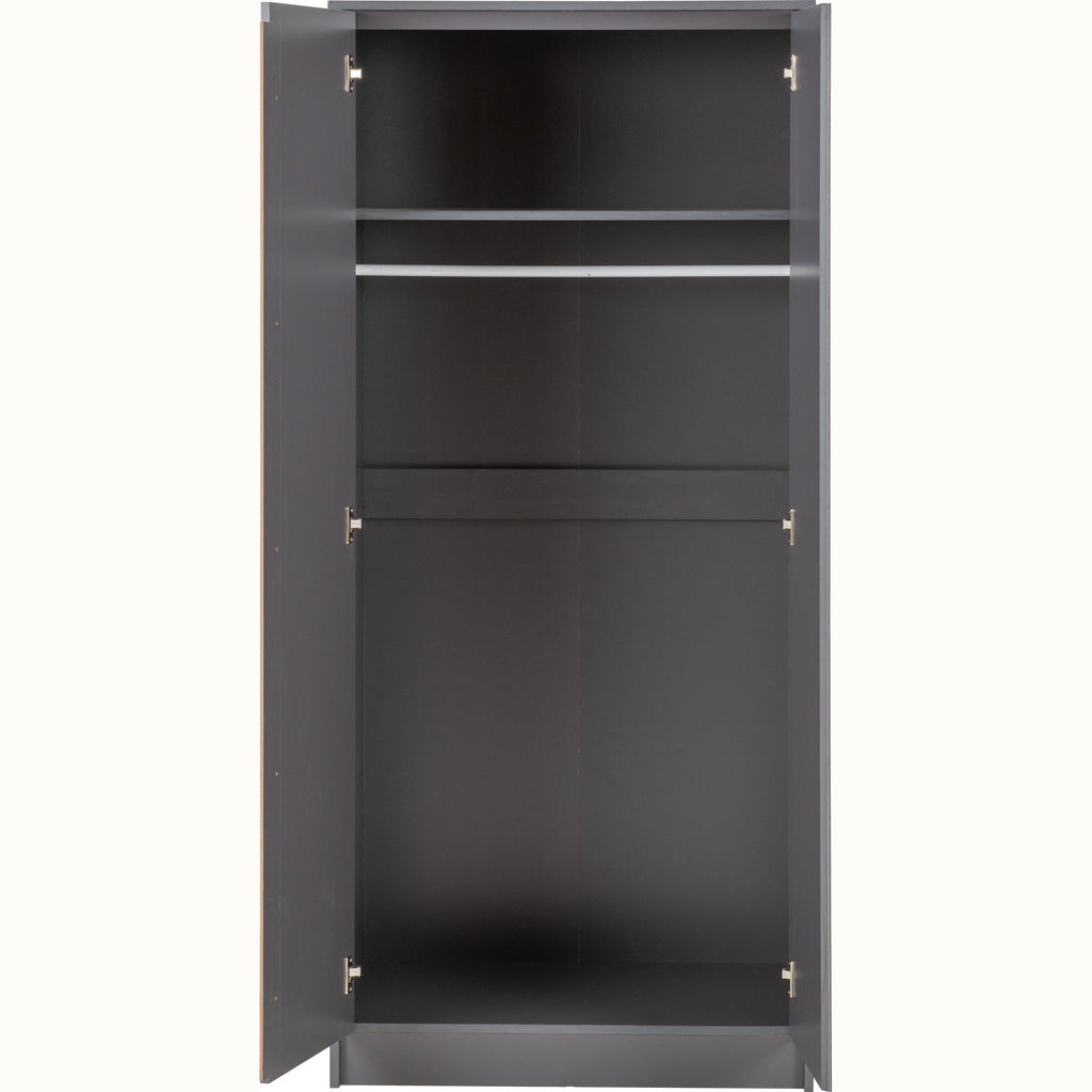 Malvern 2 Door Wardrobe - Grey