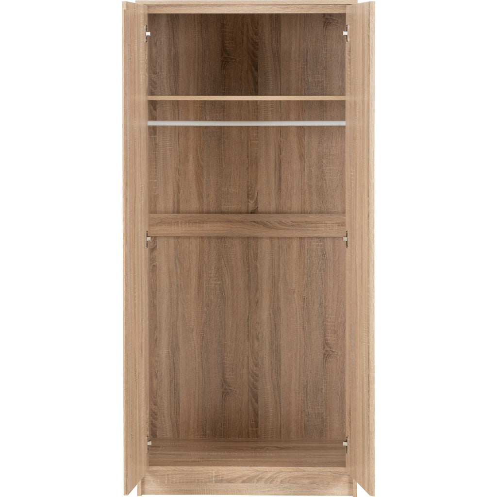Malvern 2 Door Wardrobe - Sonoma Oak Effect