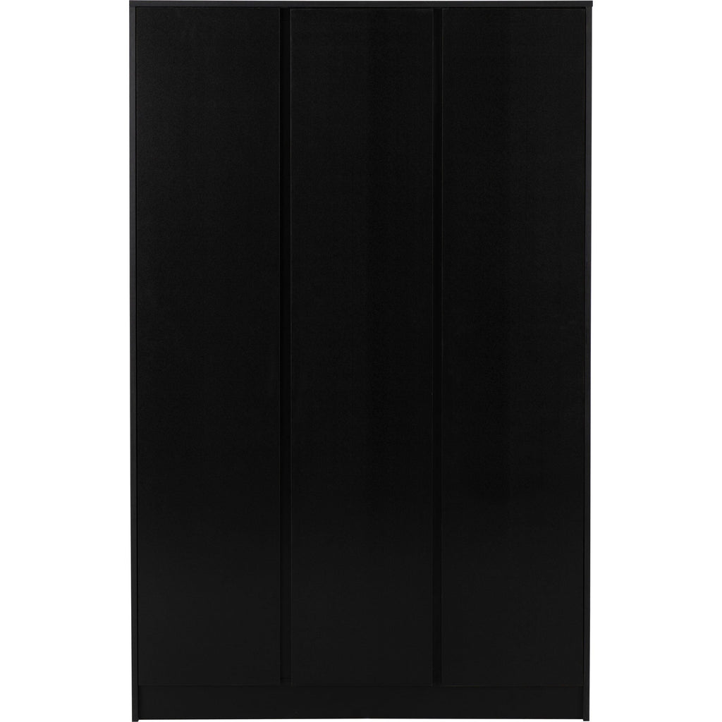 Malvern 3 Door Wardrobe - Black