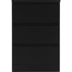 Malvern 3 Drawer Bedside X2 - Black