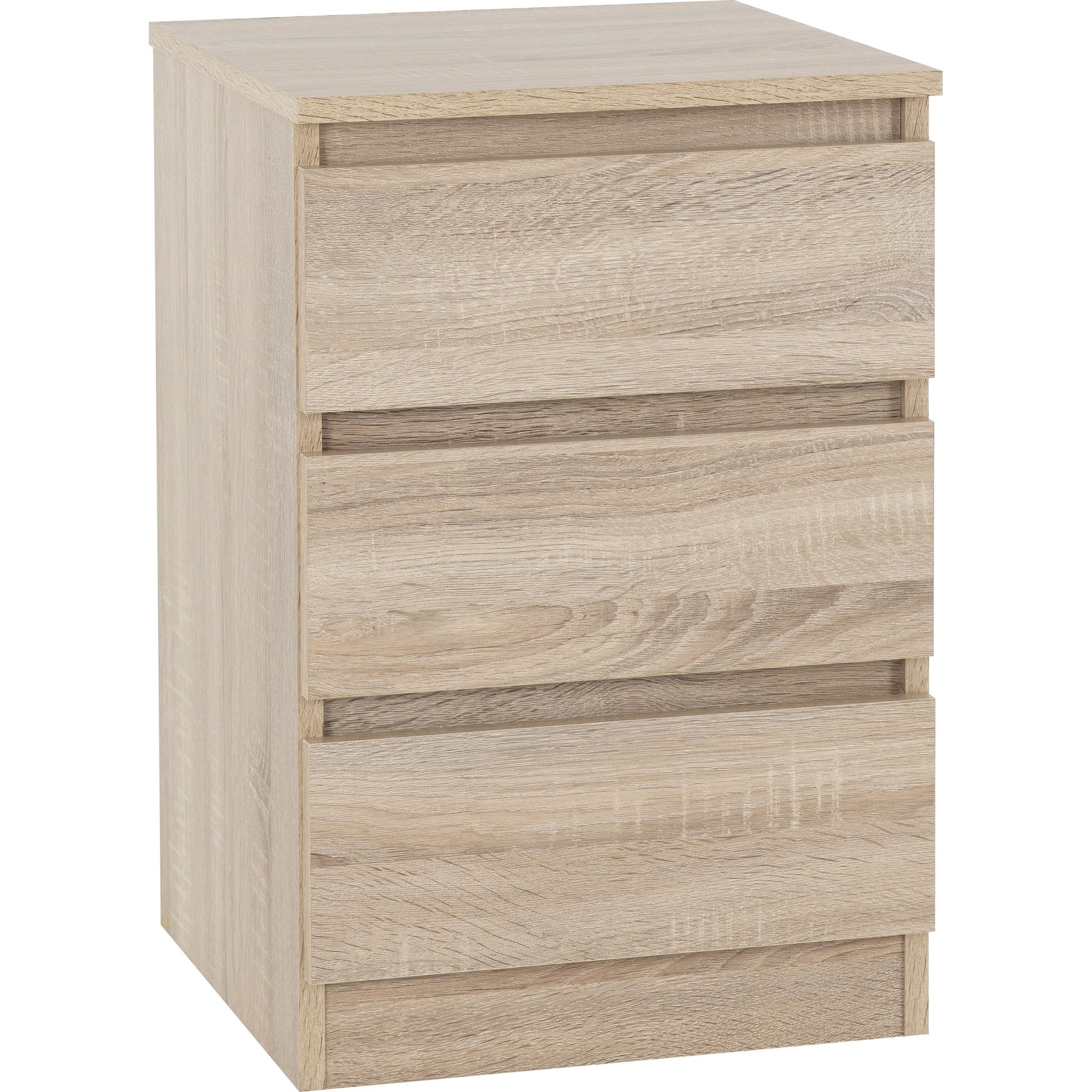 Malvern 3 Drawer Bedside X2 - Sonoma Oak Effect