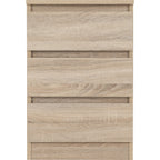 Malvern 3 Drawer Bedside - Sonoma Oak Effect