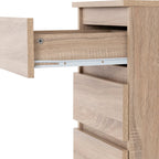 Malvern 3 Drawer Bedside - Sonoma Oak Effect