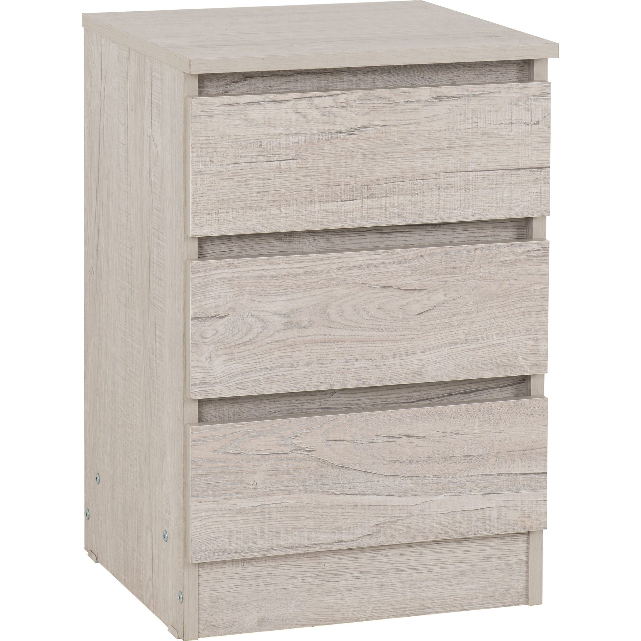 Malvern 3 Drawer Bedside - Urban Snow