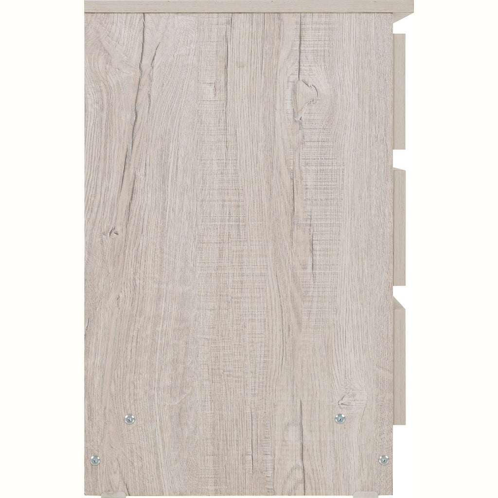Malvern 3 Drawer Bedside - Urban Snow