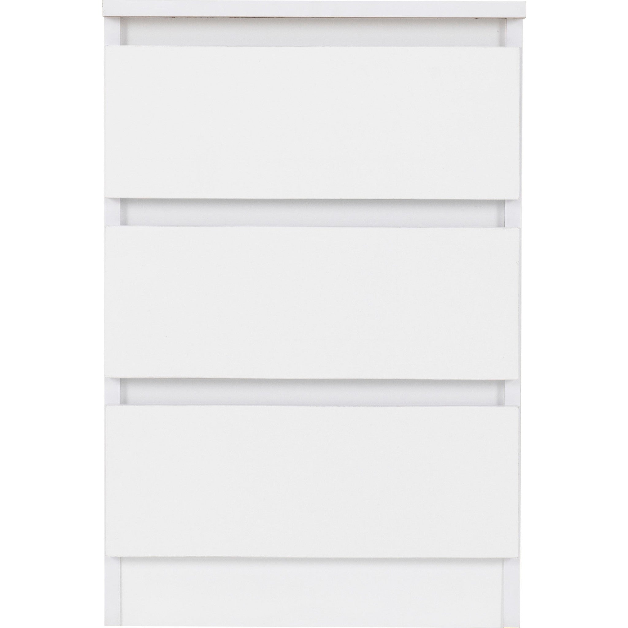 Malvern 3 Drawer Bedside X2 - White