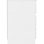 Malvern 3 Drawer Bedside X2 - White