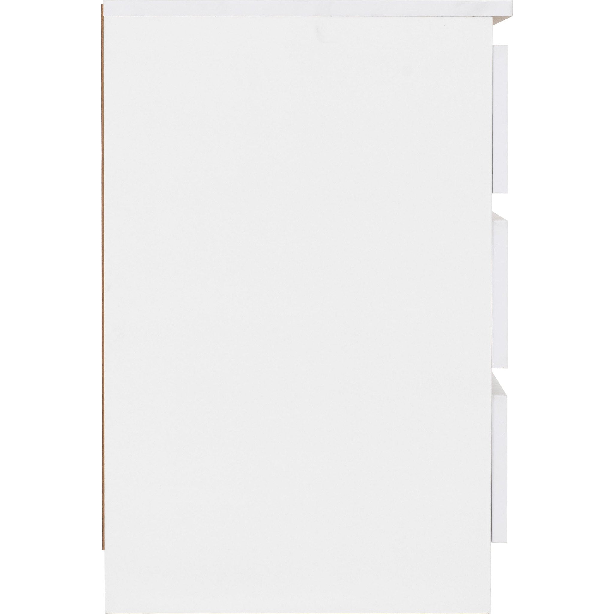 Malvern 3 Drawer Bedside X2 - White
