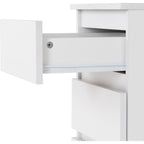 Malvern 3 Drawer Bedside X2 - White