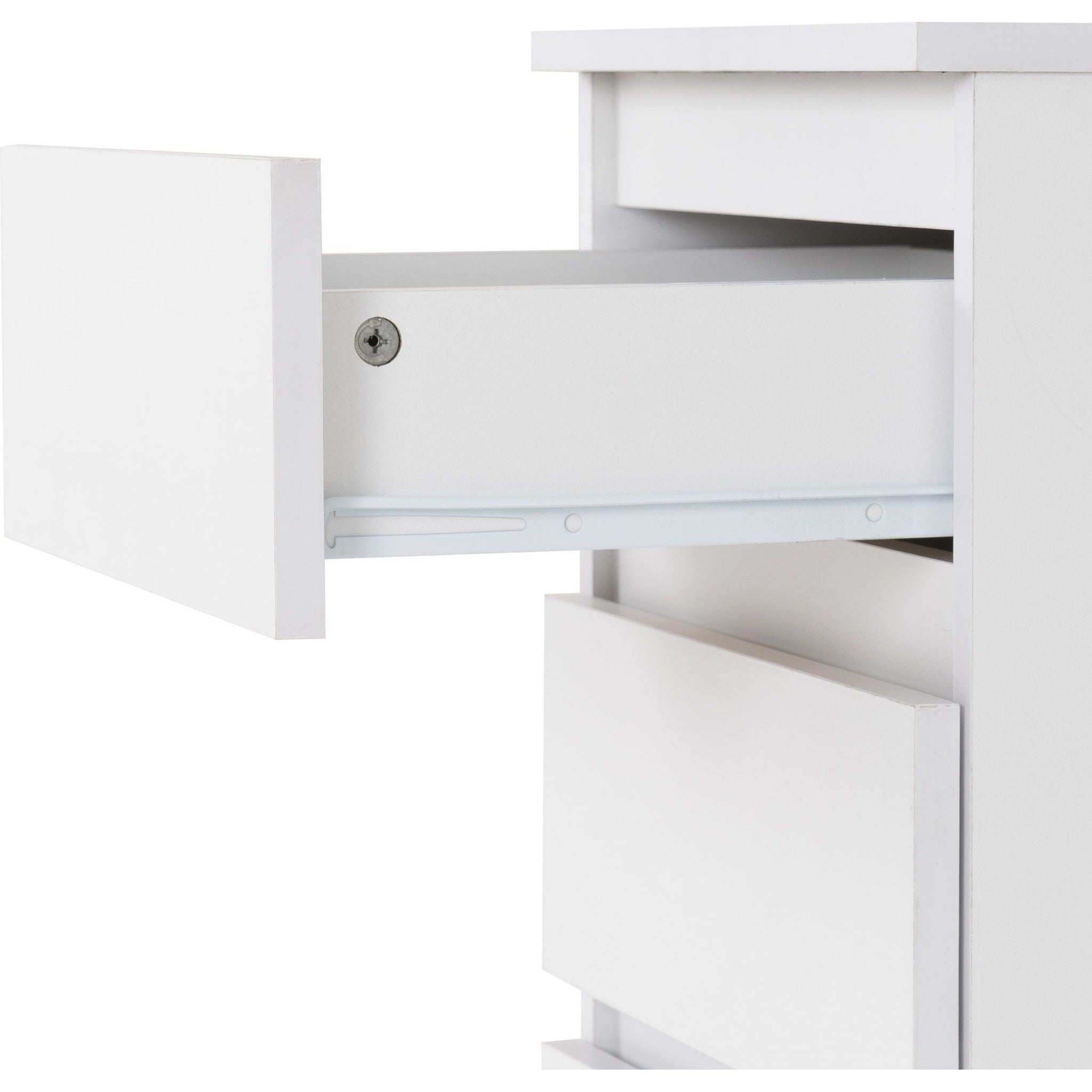 Malvern 3 Drawer Bedside X2 - White