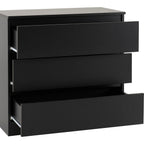 Malvern 3 Drawer Chest - Black