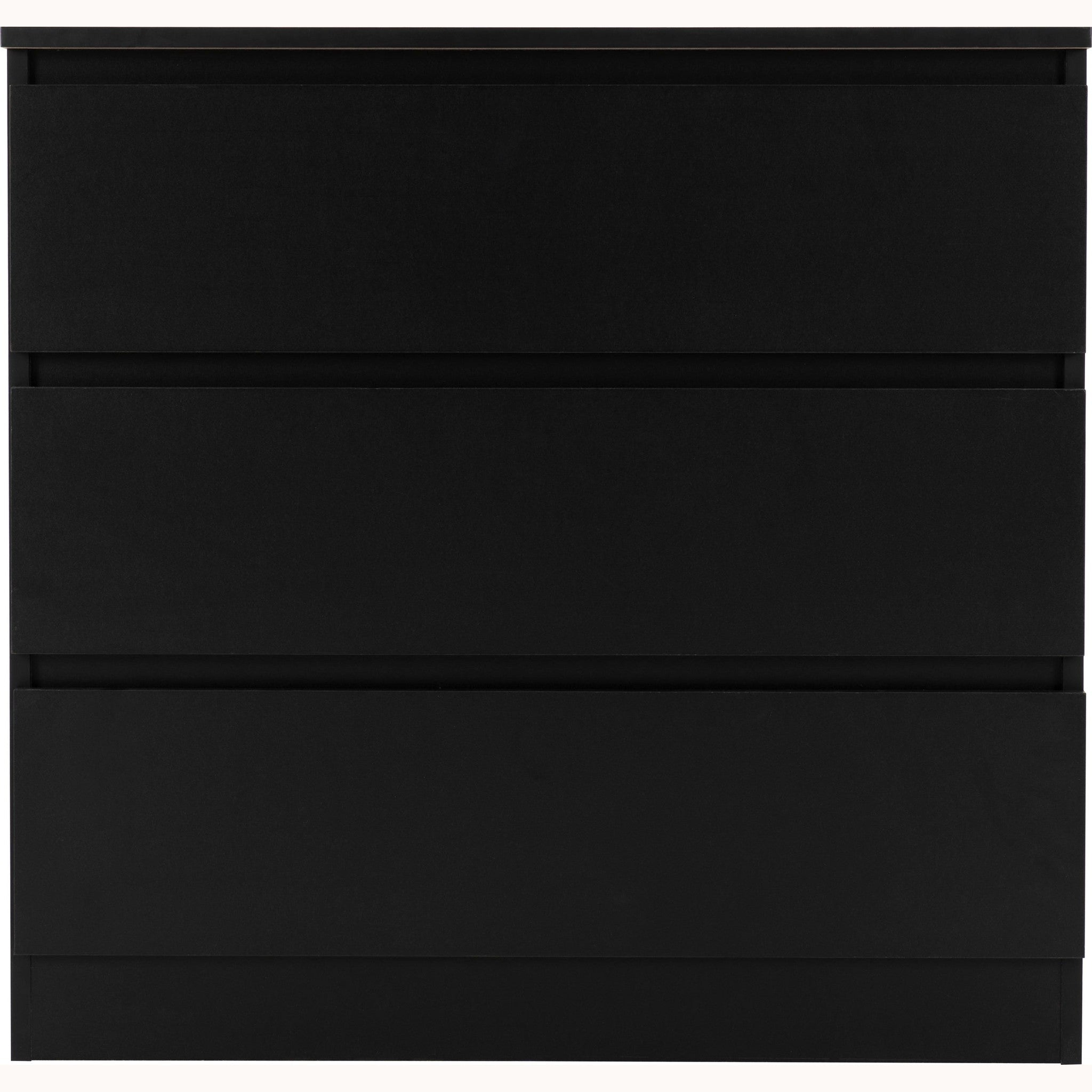 Malvern 3 Drawer Chest - Black