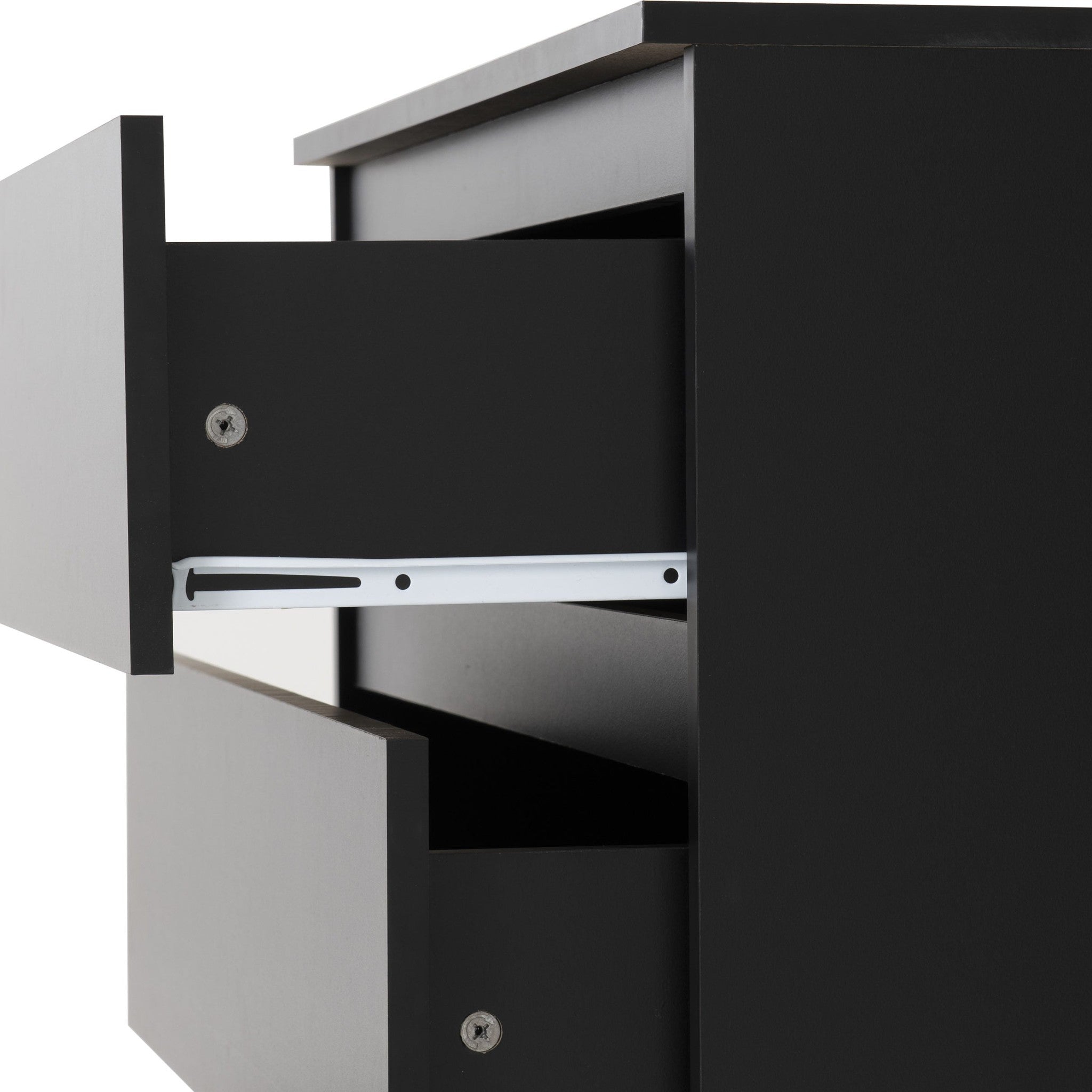 Malvern 3 Drawer Chest - Black