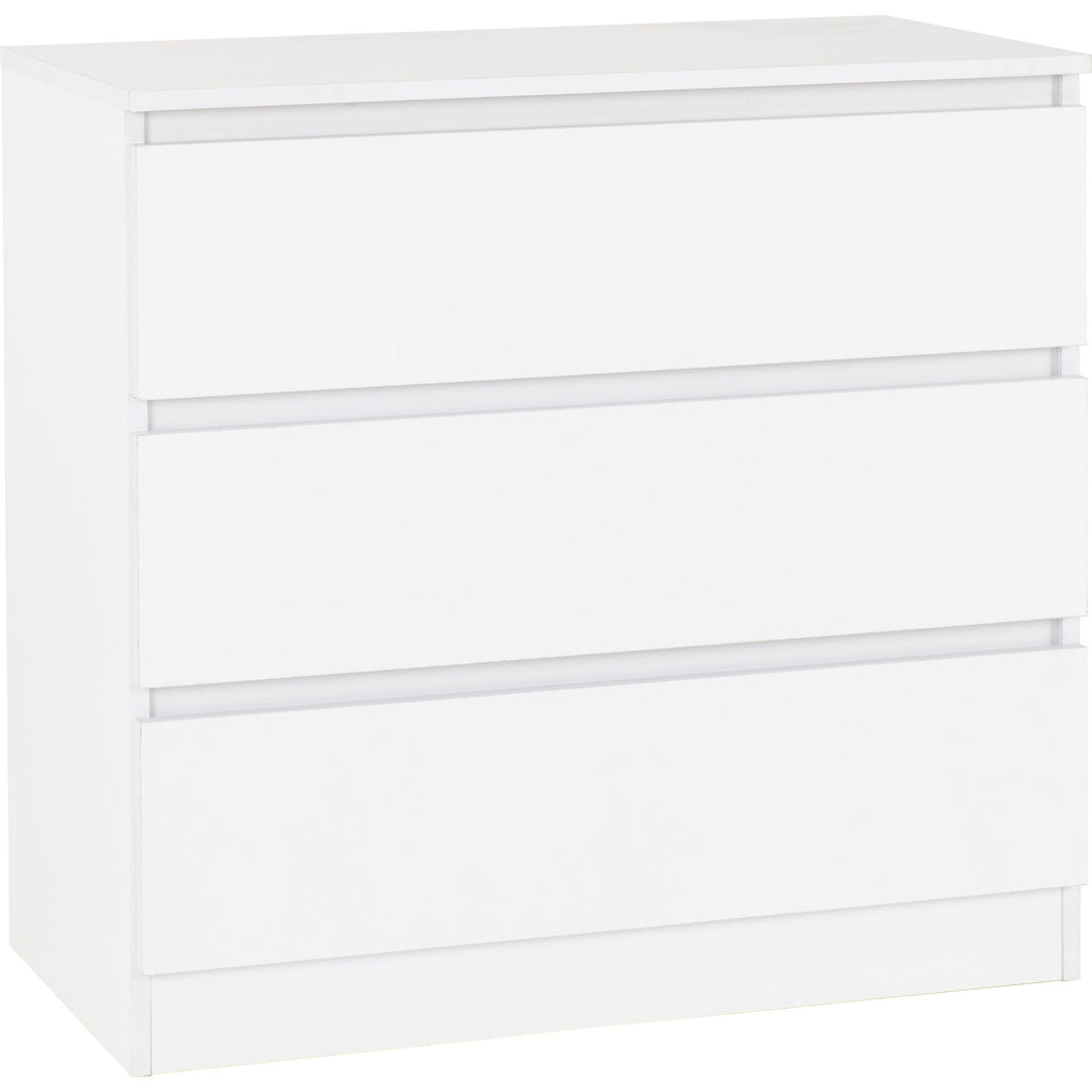 Malvern 3 Drawer Chest - White