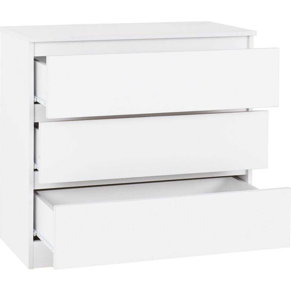 Malvern 3 Drawer Chest - White
