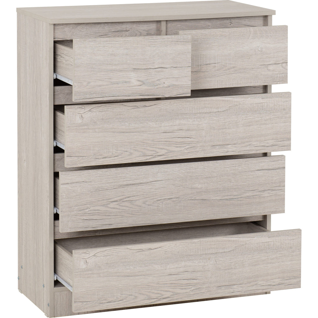 Malvern 3+2 Drawer Chest - Urban Snow