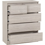 Malvern 3+2 Drawer Chest - Urban Snow