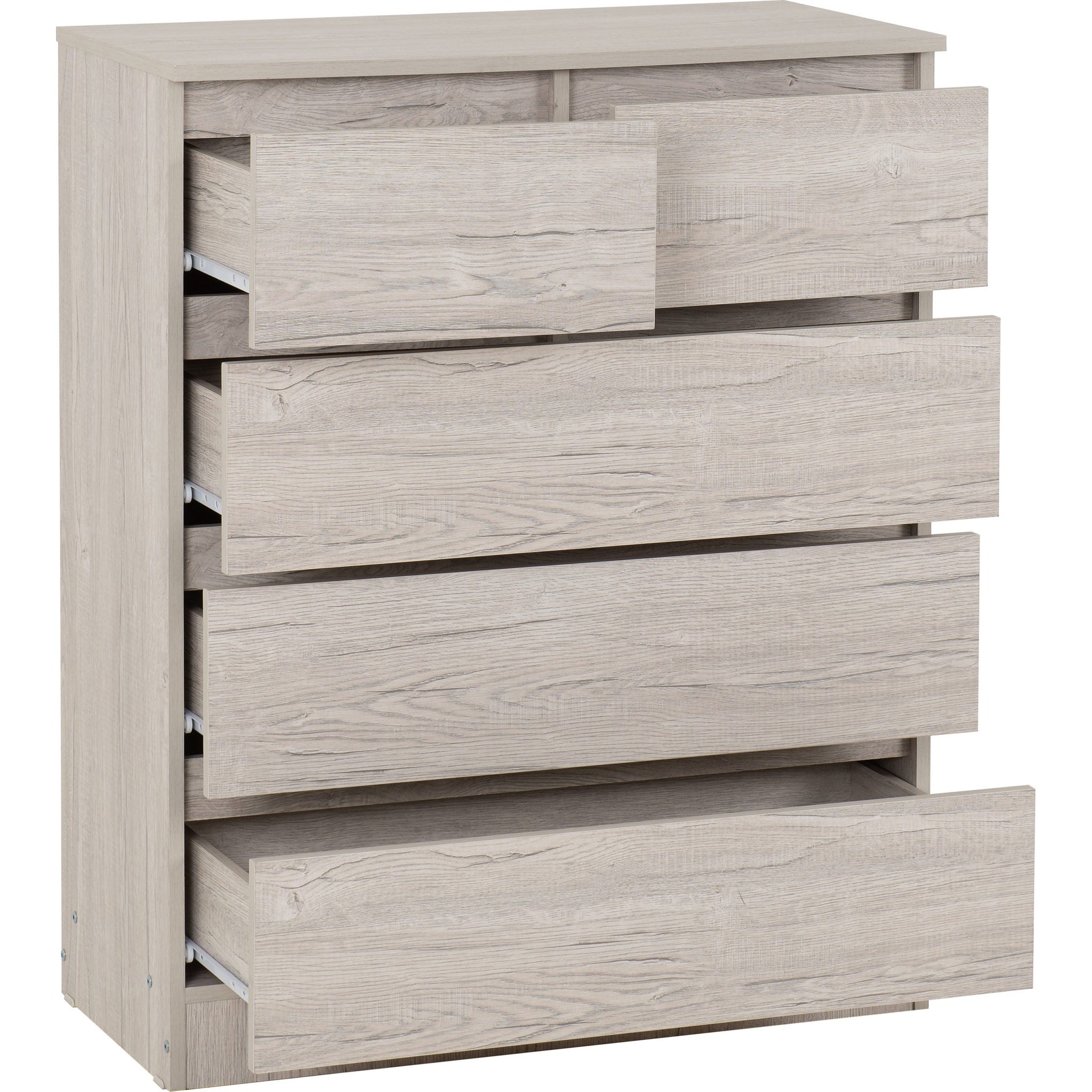 Malvern 3+2 Drawer Chest - Urban Snow