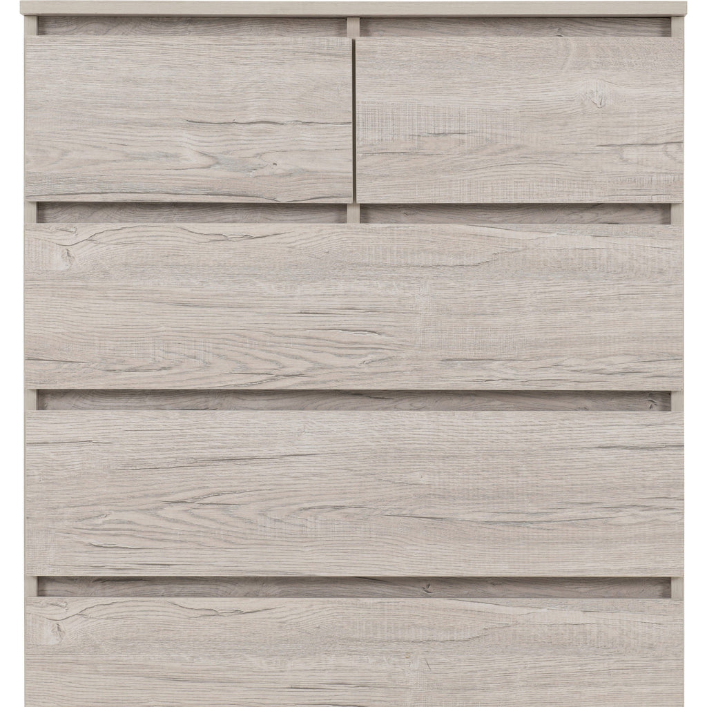 Malvern 3+2 Drawer Chest - Urban Snow