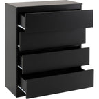 Malvern 4 Drawer Chest - Black