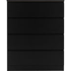 Malvern 4 Drawer Chest - Black